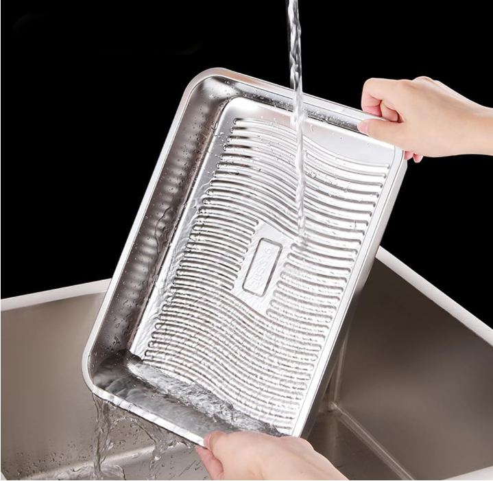Set de 4 Boîtes Extra-Plates en Inox (1800ml)